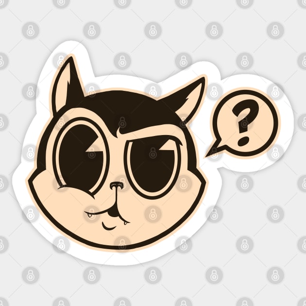 The Legend of Acid Kitty Pt. 4 - Question EVERYTHING Cute Retro Trippy Kitten Cartoon Sticker by kgullholmen